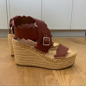 Chloe Scalloped Platform Espadrilles